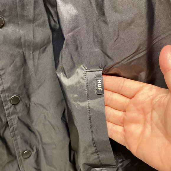 HUF SAYONARA EMBROIDERED COACHES JACKET IN BLACK - Picture 4 of 12